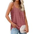 thumbnail image 3 of STARVNC Women Swiss Dot Round Neck Sleeveless Top, 3 of 4