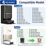 Bluearks 14Pcs Dust Bags Compatible with Dreame X30 Ultra / X40 Ultra /X50 Ultra/L10s Ultra Gen 2/L10s Pro Ultra / L10s Pro Ultra Robot Vacuum,3.2L Capacity Activated Carbon