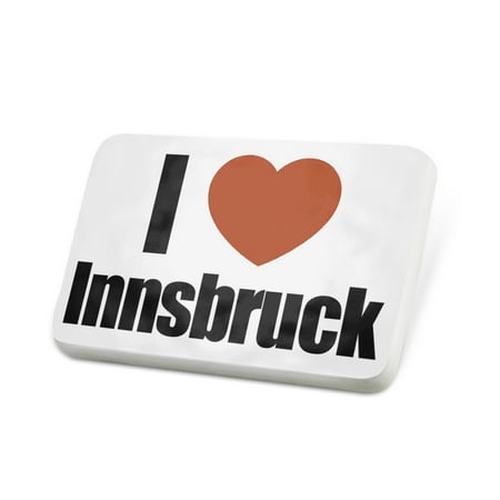 Porcelein Pin I Love Innsbruck region: Tirol, Austria Lapel Badge – NEONBLOND