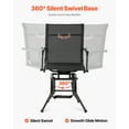thumbnail image 5 of VEVOR Hunting Chair, 360° Silent Swivel, Foldable Lightweight Portable Blind Chair,Heavy-Duty Steel Frame Ground Stool Seat,with Armrest,Adjustable Carry Strap,300 Lbs Capacity for Fishing Camping, 5 of 9