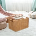 thumbnail image 2 of Cesta De Almacenamiento Tejida Con Tapa Y Marco Caja Organizadora Multifunción Para Ropa Y Artículos Diversos Ideal Para Hogar Y Oficina, 2 of 4