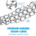 thumbnail image 4 of Professional Chrome Martingale Large Double Chain No Choke Slip Training Pet Collar for Dogs (Small), 4 of 6
