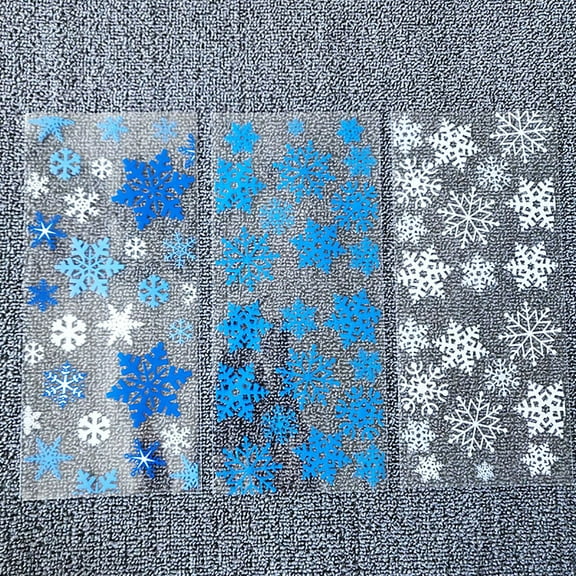 HEVIRGO Christmas Decor 100Pcs Gift Bags Snowflake Print Storage Pouch Plastic Snacks Nuts Goodie Bags for Bakery