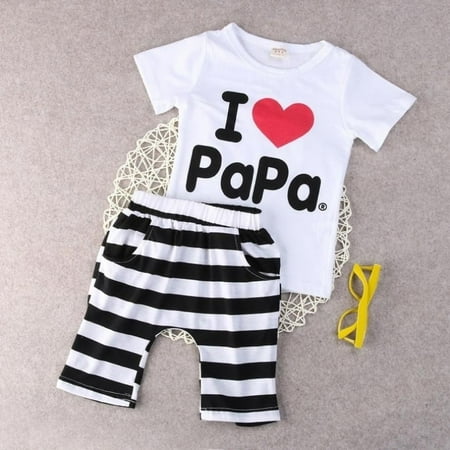 

0-24Months Cute Baby Summer Clothing Boy Girls Infant Sleepwear Top+Pants 2pcs Outfits Suit