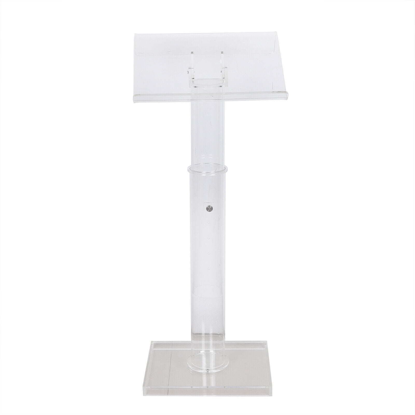 Clear Podium Stand Acrylic Pulpit Professional Portable Presentation Podium Plexiglass Pulpit Lectern for School Church Height Adjustable 31.50-51.18'' 