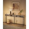 thumbnail image 2 of VASAGLE 70'' Console Table with Outlet and Shelves, Sofa Table with Hidden Charging Station, Behind Couch Table Skinny, Long Entryway Table for Hallway, Living Room, Greige and Black, 2 of 5