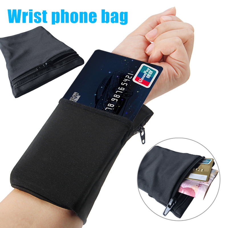 Running Gym Bag Wallet SIZHINAI Sport Wrist Pocket Pouch Wrist Wallet Pouch Cell Phone Holder Sweatband for Cycling Mobile Phone Cards 