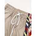 thumbnail image 3 of Mens Casual Shorts Elastic Waist Drawstring Textured Summer Beach Short Beige L, 3 of 5
