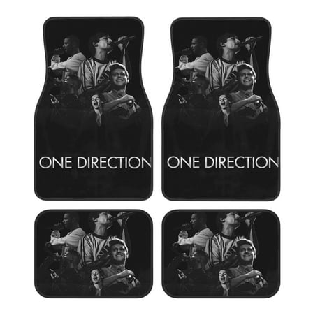 One Direction Car Floor Mats Carpet 4 Piece Set Protection Auto Foot Carpet Universal Fit For Suv, Vans, Sedans, Trucks