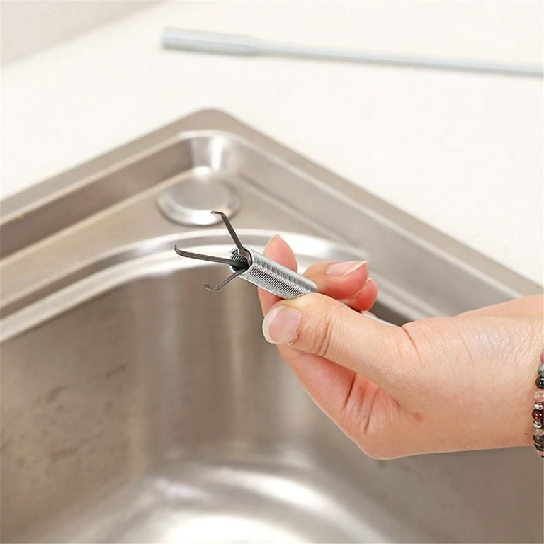 90cm/35.43 Inch Sink Drains Grabber Tool Flexible Long Reach Claw Pick Up  Narrow Bend Curve