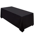 thumbnail image 1 of Surmente Tablecloth 90 x 132-Inch Rectangular Polyester Table Cloth for Weddings, Banquets, or Restaurants (Black) â€¦, 1 of 4