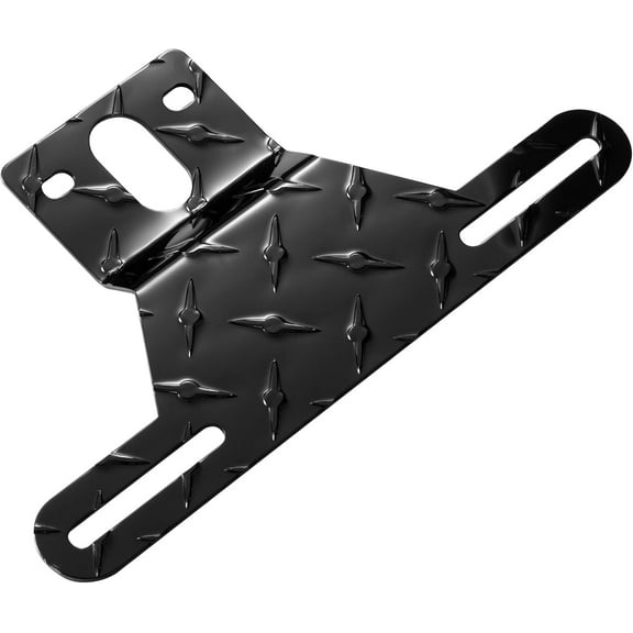 CZC AUTO Trailer RV Camper License Plate Bracket Aluminum Black