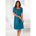 thumbnail image 6 of Only Necessities Plus Size Short Silky Lace-Trim Gown, 6 of 6