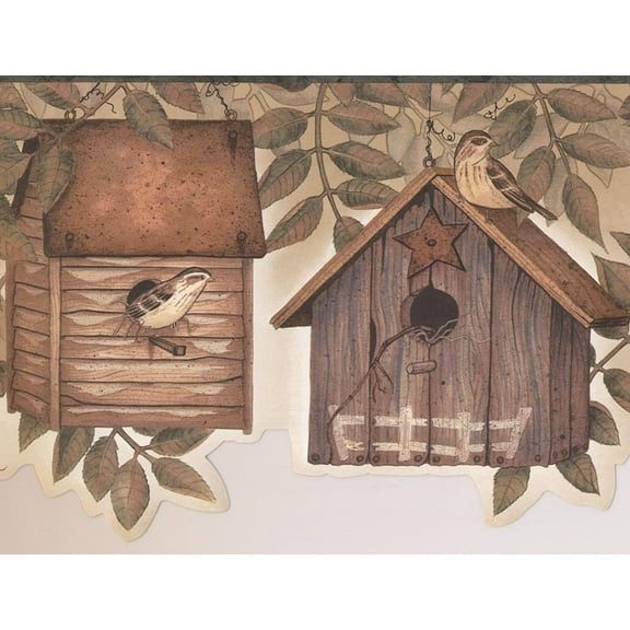878657 Birdhouses Wallpaper Border PC95172b