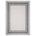thumbnail image 1 of HomeRoots Gray Framed Indoor Outdoor Area Rug, 5' x 7', Durable Polypropylene and Polyester Mix, 1 Count, 1 of 1