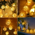 thumbnail image 2 of AMERTEER Rattan Ball Fairy String Light 10FT for Home Christmas Party (3 Pack), 2 of 9