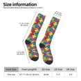 thumbnail image 3 of Womens Autism Awareness Puzzle Piece Pattern Knee High Socks Comfy Thermal Boot Long Socks, 3 of 7