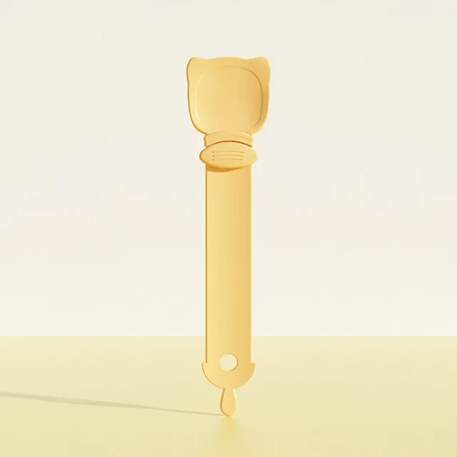 Cuillère pour Animaux de Compagnie, Outils de Compression pour Nourriture Liquide, Cuillère Multifonctionnelle pour Friandises Humides, Distributeur pour Chiots et Chatons, orange
