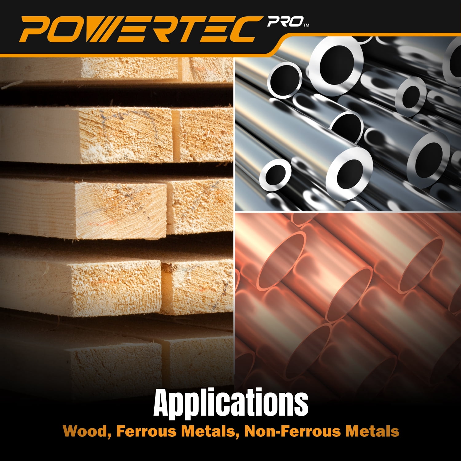POWERTEC PRO 50PK, 5 Inch Sanding Discs Hook and Loop, 80 Grit, Zirconia Orbital Sander Sandpaper for 5 & 8 Hole Random Orbital Sanders - Automotive, Paint, Metal, Woodworking (45308Z-50)