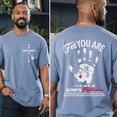 thumbnail image 2 of Unisex Christian Double-Sided T-Shirt, God's Masterpiece Ephesians 2:10 Tee, Handprint Scripture Shirt, Dark Heather, Size S, 2 of 6