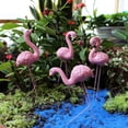 thumbnail image 1 of 4 Uds. Adornos creativos de flamencos decorativos de estilo europeo, escultura de pájaro Animal, decoración de paisaje para patio, césped al aire libr, 1 of 7