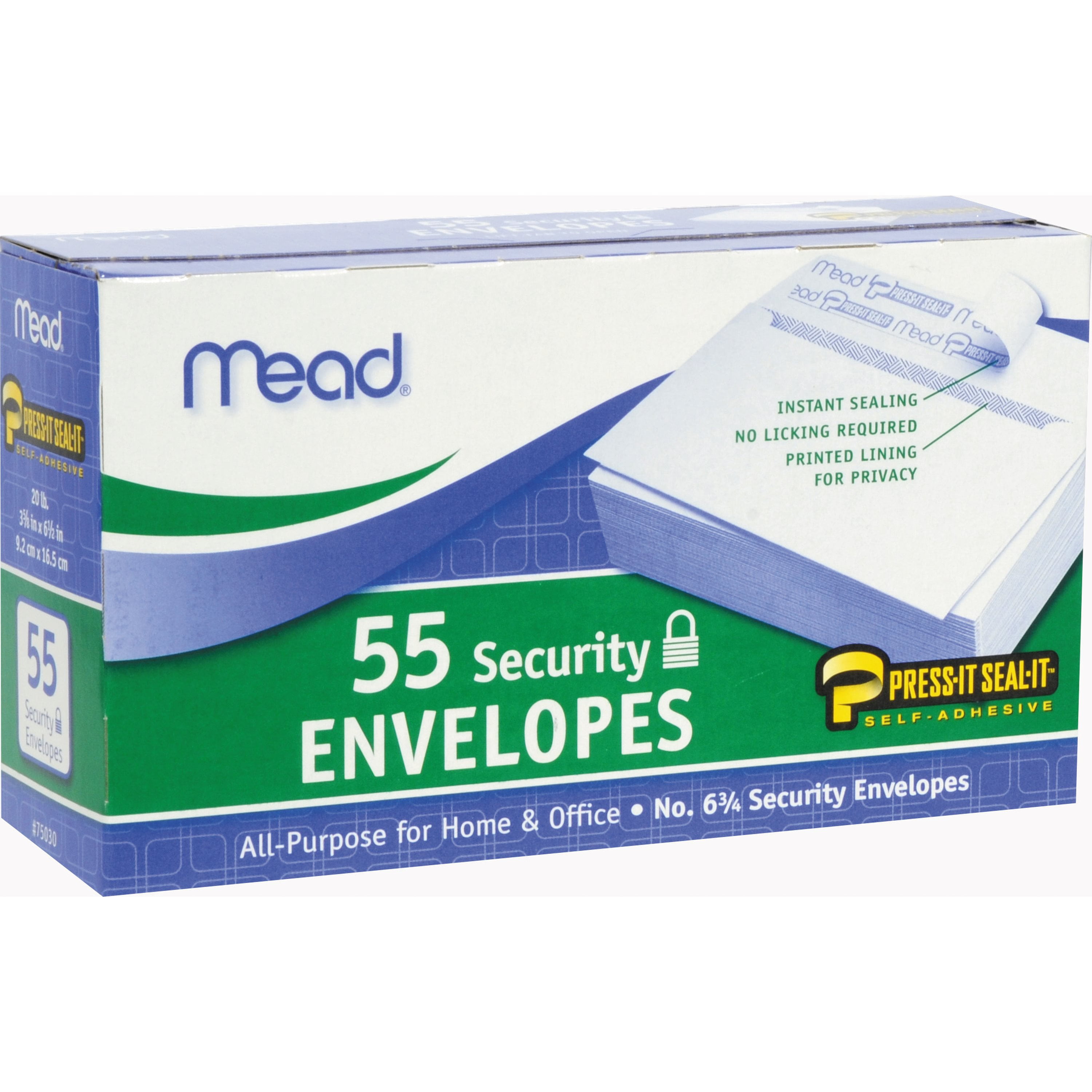 6.75 White Envelopes 40 ct. Mead No 