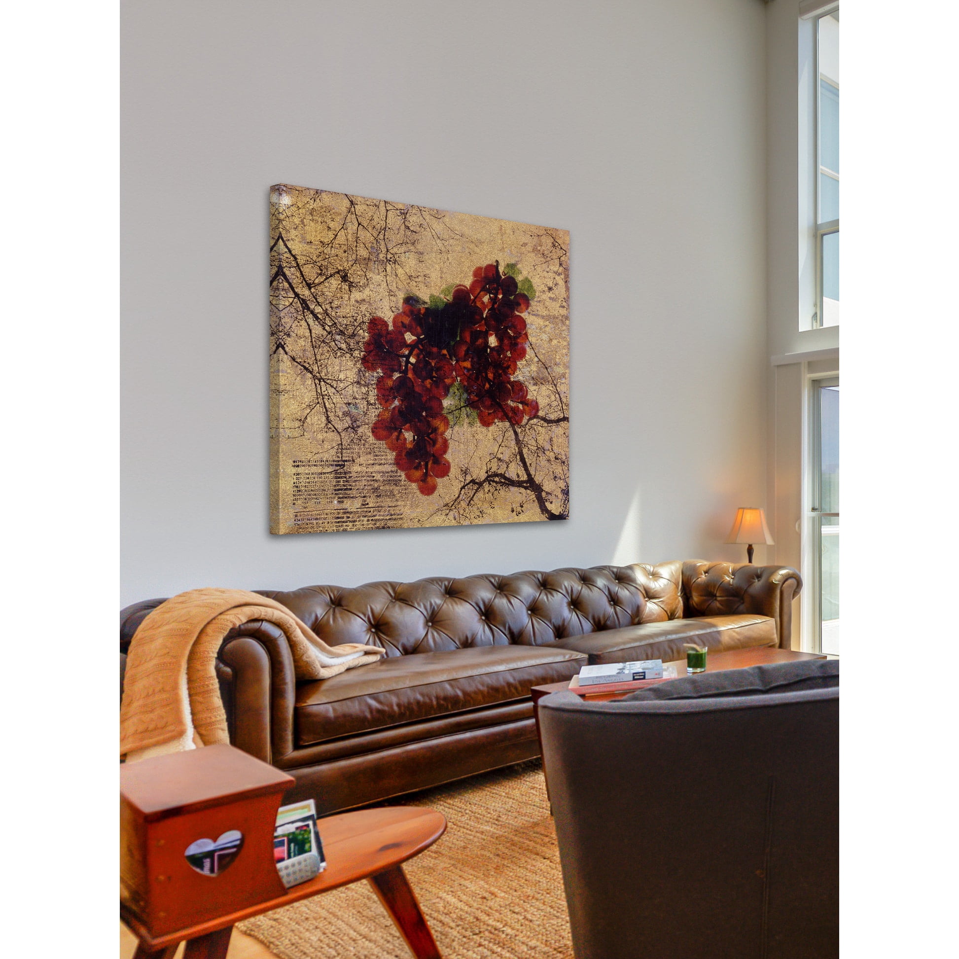"Grapes on a Vine" Painting Print on Wrapped Canvas