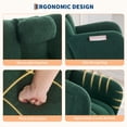 thumbnail image 5 of Memoryfield Upholstered Nursery Rocking Chair, Teddy Glider Rocker Accent Chair for Adults, for Living Room & Bedroom, Dark Green, 5 of 9