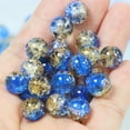 thumbnail image 5 of Duslogis Glass Beads for Jewelry Making, 100Pcs Crackle Round 10mm Crystal Beads for Bracelet Craft Necklace Earring MakingDIY Craft Projects, and Bracelet Necklace Design (Blue Transparent), 5 of 6