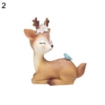 thumbnail image 3 of SPRING PARK Cute Simulated Sika Deer Christmas Standing Reindeer Elk Deer Figurine Toy Desktop Ornaments Home Decor, 3 of 6