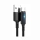 thumbnail image 1 of Cable De Datos Tejido 5A Tipo C, Línea De Carga Universal De 40W, Cable De Cargador Portátil Con Luz Indicadora Led Para Teléfono Móvil, Hogar Y Oficina Advancent EL013987-02, 1 of 5