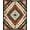 Orange Teal Ivory, Pattern 4, variant on ODIKA Aztec Southwestern Geometric Stripe Stepped Border Motif Motifs for Playroom, Bedroom, Reading Nook, Pet Friendly & Kids Safe Play