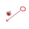 thumbnail image 3 of Graflsoa LED Flashing Skip Ball with Foot Ring for Kids - Fun Indoor/Outdoor Exercise Toy, Eco-Friendly, Ankle Protection, Ages 4+ (Red), 3 of 7