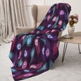 thumbnail image 3 of Rateoe Peacock Feathers3 Pattern Flannel Throw Blanket, Ultra-soft Blanket for Bed, Couch, Car, Hypoallergenic Anti-pilling blanket-40"x30"(Vertical), 3 of 6