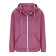 thumbnail image 5 of Ogiraw Womens Tops Hoodies for Women Zip Up Hoodie Women Womens Casual Solid Long Sleeve Zipper Hooded Coat Pocket Sweatshirt Tops Hot Pink, 5 of 6