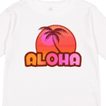 thumbnail image 4 of Inktastic Pink Aloha Palm Girls Long Sleeve Toddler T-Shirt, 4 of 5