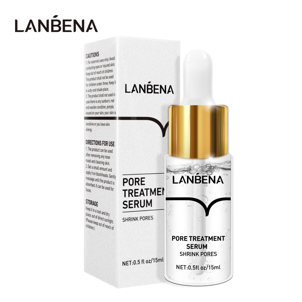 LANBENA Pore  Serum Shrink Pores Blackhead Remover Acne Spots Hyaluronic Acid Face Essence
