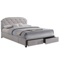 thumbnail image 3 of Home Fare Queen Shaped Corners Grey Upholstered Bed with Storage, 3 of 8