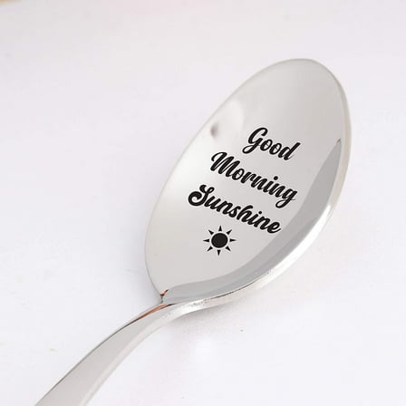 Gift for Valentines day - Good Morning Sunshine Spoon Gift for Lover BFF | Husband Wife Romantic Couple Gift | Christmas Gift for Son Daughter | Engagement Gift