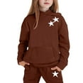 thumbnail image 4 of Gaexia Girls Fall Outfits Size 10-12 ,Girls Hoodie and Joggers Set Winter Warm Casual Outfit Stylish Print Toddler Teen Comfy Kids Clothes, 4 of 4