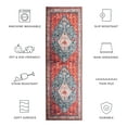thumbnail image 6 of SAFAVIEH Tucson Otis Traditional Machine Washable Runner Rug, Beige/Blue, 2'6" x 20', 6 of 9