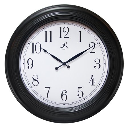 Infinity Instruments Classic Black 24 in. Wall Clock