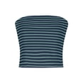 thumbnail image 6 of Womens Striped 2 Piece Sets Summer Strapless Crop Tube Tops Wide Leg Pants Matching Loungewear Set Vacation Outs, 6 of 9