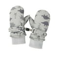 thumbnail image 6 of Kids Mittens Kids Winter Ski Mittens Printed Thermal Lined Quick Drying Handwear Durable Cold Weather Outdoor Sports Gloves for Boys and Girls Toddler Girl Mittens Grey 6 Months-24 Months, 6 of 7