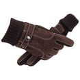 thumbnail image 2 of Guantes de nieve perfecl resistentes al viento de esquí Antideslizantes de cuero B 20D marrón, 2 of 7