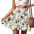 thumbnail image 2 of Jupe Ajustable à Cordon en Dentelle à Imprimé Floral d'Été pour Femmes, Polyester, Sans Manches, Col Rond, Style Décontracté, Taille Ajustée, 2 of 8