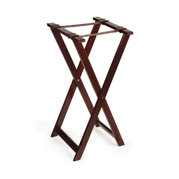 GET TSW-103  31.5" Tall Folding Mahogany Wood Tray Stand