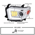thumbnail image 3 of Spec-D Tuning Chrome Projector Headlights w/ LED & Sequential Turn Signal Compatible with 2014-2021 Toyota Tundra, Left + Right Pair Headlamps Assembly, 3 of 5