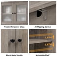 thumbnail image 3 of Homfa 58'' Tall Bathroom Cabinet with Doors and Shelves, Kitchen Hutch Linen Cabinet, Wash Gray, 3 of 7