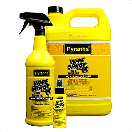 Pyranha Zero Bite - PYRANHA HORSE REPELS WATER RESSISTENT WIPE N FLY PROTECTION SPRAY 4 OZ